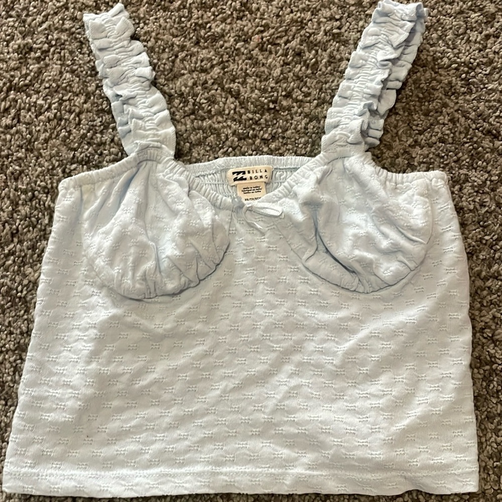 Light blue billabong crop tank
